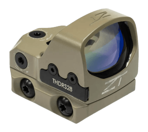 Zero Tech Optics THDRS28MGFL Flat Dark Earth 1x28mmx20mm 3 MOA Green Dot Reticle RMR Footprint Mount