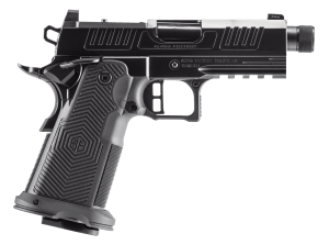 Alpha Foxtrot AA39X1QIB-PDBK19 AF1911 Romulus 9mm Luger 20+1 3.50" Black Threaded Barrel  Polished DLC Stainless Steel Optic Ready/Serrated Slide & Frame w/Beavertail & Picatinny Rail  Polymer Grip  RMR/RMSc Footprint