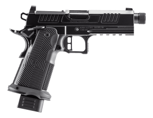 Alpha Foxtrot AA39X1CIB-PDBK19 AF1911 Romulus 9mm Luger 20+1 4.25" Black Threaded Barrel  Polished DLC Stainless Steel Optic Ready/Serrated Slide & Frame w/Beavertail & Picatinny Rail  Polymer Grip  RMR/RMSc Footprint