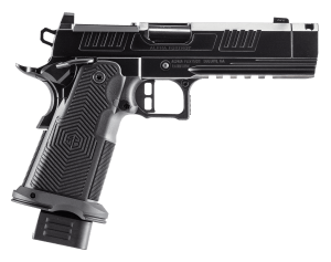 Alpha Foxtrot AA39X1CIF-PDBK19 AF1911 Romulus 9mm Luger 20+1 4.25" Black Pressed Compensator Barrel  Polished DLC Stainless Steel Optic Ready/Serrated Slide & Frame w/Beavertail & Picatinny Rail  Polymer Grip  RMR/RMSc Footprint