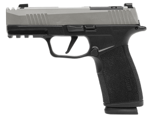 Sig Sauer 365XCA9TCOMP P365 XMacro Compact 9mm Luger 17+1 3.10" Stainless Steel Optic Ready/Serrated Slide  Black Nitron Stainless Steel Frame w/Picatinny Rail  XMacro Polymer Grip  RMSc Footprint