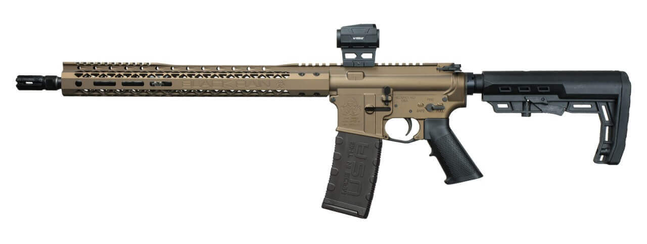 Black Rain Ordnance BRO26040601OPT Spec15 Sports South Exclusive 5.56 NATO 30+1 16" Black Nitride Barrel Smoke Cerakote Aluminum Receiver w/Picatinny Rail M-LOK Handguard XTS Black Polymer Stock Polymer Grip Viridian Venta Green Dot Right Hand - Image 2