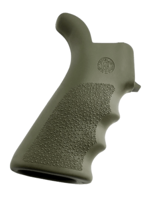 Hogue 15021 Beavertail Finger Groove OD Green Overmolded Rubber Fits AR15/M16 Rifles