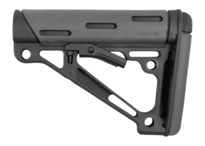 Hogue 15540 Slate Gray OverMolded Rubber/Reinforced Polymer Collapsible Fits AR15/M16 Rifles Compatible w/ Mil-Spec Buffer Tube