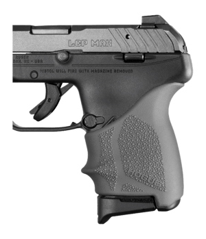 Hogue 18132 HandAll Beavertail Finger Groove Slate Gray Rubber Fits Ruger LCP Max