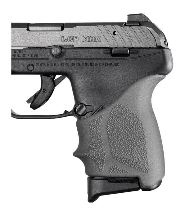 Hogue 18132 HandAll Beavertail Finger Groove Slate Gray Rubber Fits Ruger LCP Max - Image 2