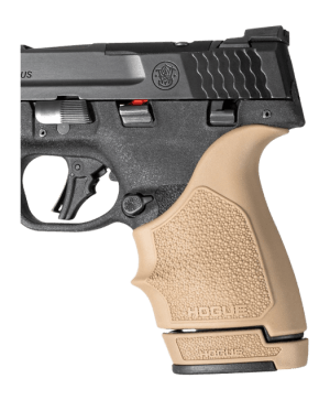 Hogue 18413 HandAll Beavertail Finger Groove Flat Dark Earth Rubber Fits S&W M&P Shield 9