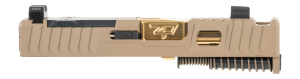Zaffiri Precision CUG43IBSRMSCFDECPGLD Complete Upper Integrated Blowhole System Fits Glock 43X Flat Dark Earth/Stainless Steel RMR Cuts Slide