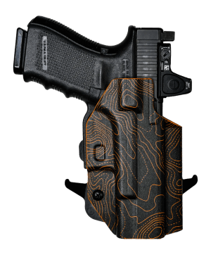 We The People Holsters WTP-R02_1044-R Optic Ready IWB Topographic Orange Kydex Fits Glock 19/19X/45/23/GEN1-4/32/44 Right Hand We The People Holsters WTP-R02_1044-R Optic Ready IWB Topographic Orange Kydex Fits Glock 19/19X/45/23/GEN1-4/32/44 Right Hand