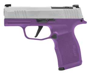 Sig Sauer 365X-9-TXR3-PR P365 XSeries Purple Rain 9mm Luger 12+1 3.10" Black DLC Barrel  Stainless Steel Optic Ready/Serrated Slide  Purple Cerakote Stainless Steel Frame w/Accessory Rail  Polymer Grip  SIG-LOC Compact Footprint