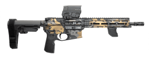 Cnc Firearms CNCDDMCG Daniel Defense DDM4 V7P Sports South Exclusive 5.56 NATO 30+1 10.30" Black Phosphate Threaded Barrel  Gold Multicam Aluminum Receiver w/Picatinny Rail  SBA3 Pistol Stabilizing Brace  Black Grip  Ambidextrous