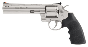 Colt Mfg GRIZZLYSP6RTS Grizzly 357 Mag 6 Shot 6" Stainless Ported Vent Rib Barrel Stainless Unfluted Cylinder Stainless Stainless Steel Frame Black Hogue Overmolded Grip Exposed Hammer