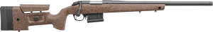 Bergara Rifles B14S3515C B-14 HMR 25 Creedmoor 5+1 24" Graphite Black Cerakote Threaded Barrel & Drilled & Tapped Receiver  Tan w/Black Flecks Adj Cheek & LOP Mini-Chassis Synthetic Stock  Right Hand