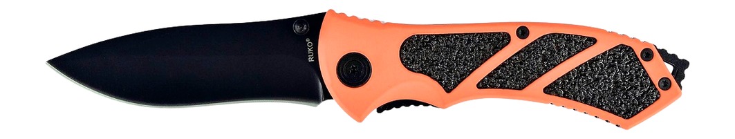 Ruko Knives RUK0061BZ 61 Series 3.25″ Folding Clip Point Plain Black Oxide 440A Stainless Steel Blade Blaze Orange/Black Aluminum/Rubber Handle Ruko Knives RUK0061BZ 61 Series 3.25″ Folding Clip Point Plain Black Oxide 440A Stainless Steel Blade Blaze Orange/Black Aluminum/Rubber Handle