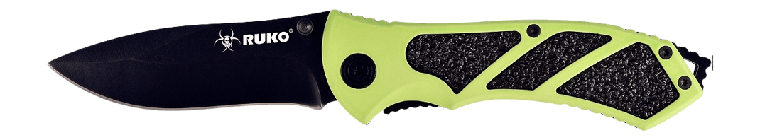 Ruko Knives RUK0061HG 61 Series 3.25″ Folding Clip Point Plain Black Oxide 440A Stainless Steel Blade HiViz Green/Black Aluminum/Rubber Handle Ruko Knives RUK0061HG 61 Series 3.25″ Folding Clip Point Plain Black Oxide 440A Stainless Steel Blade HiViz Green/Black Aluminum/Rubber Handle