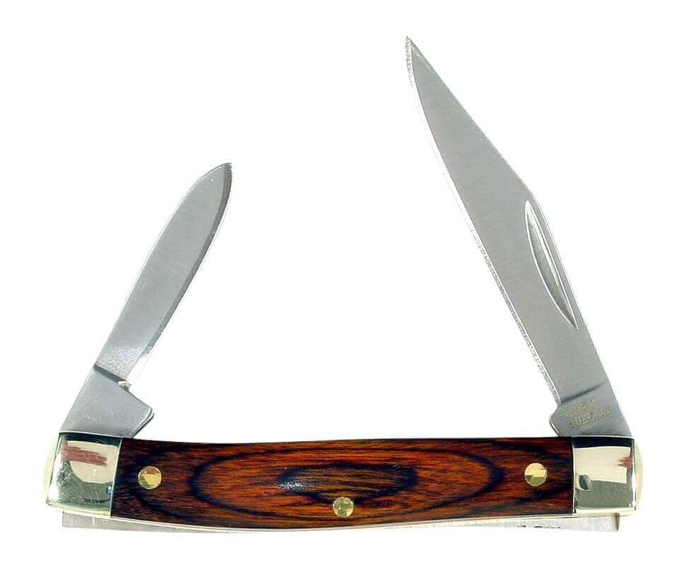 Ruko Knives RUK0067-CS Classic Muskrat 2 Blade 2.75" Folding Plain 440A Stainless Steel Blade Pakkawood Handle - Image 2