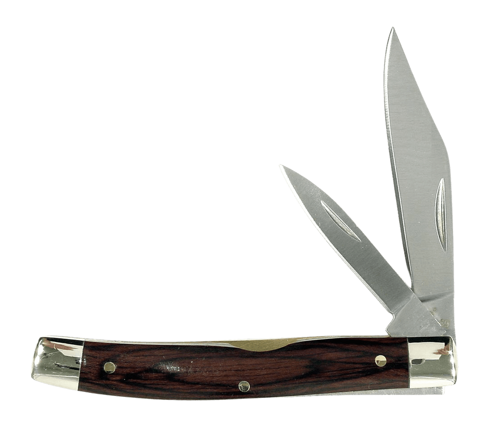 Ruko Knives RUK0069-CS Classic Jack 2 Blade 3.31" Folding Plain 440A Stainless Steel Blades Pakkawood Handle Clamshell Pkg