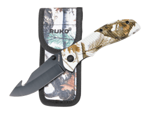 Ruko Knives RUK0106GHTND 106 Series 3.50ā³ Folding Plain/Gut Hook Black Oxide 440A Stainless Steel Blade Woodlands Tundra Camo Aluminum/Rubber Handle Ruko Knives RUK0106GHTND 106 Series 3.50ā³ Folding Plain/Gut Hook Black Oxide 440A Stainless Steel Blade Woodlands Tundra Camo Aluminum/Rubber Handle