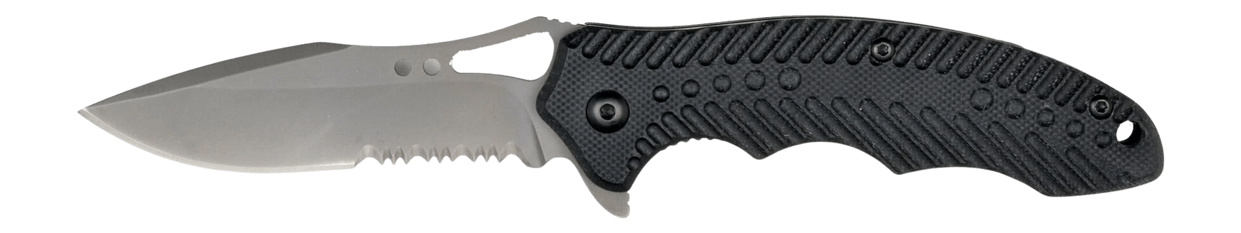 Ruko Knives RUK0173S Socius 3.75″ Folding Part Serrated TiNi 7Cr17MoV SS Blade Black Textured G10 Handle Ruko Knives RUK0173S Socius 3.75″ Folding Part Serrated TiNi 7Cr17MoV SS Blade Black Textured G10 Handle