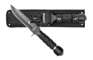 Ruko Knives RUK0163 Survival Fixed Saw Oxide Finish 420 Stainless Steel Blade Black w/Compass ABS Handle Boxed Ruko Knives RUK0163 Survival Fixed Saw Oxide Finish 420 Stainless Steel Blade Black w/Compass ABS Handle Boxed
