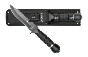 Ruko Knives RUK0165 Ti-Tactical 3.38ā³ Folding Drop Point Part Serrated Black TiNi 420 Stainless Steel Blade Vented Black TiNi Coated Handle Ruko Knives RUK0165 Ti-Tactical 3.38ā³ Folding Drop Point Part Serrated Black TiNi 420 Stainless Steel Blade Vented Black TiNi Coated Handle