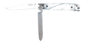 Ruko Knives RUK0185WP Trapper Folding 420A Steel Blade White Pearl Acrylic Handle Boxed Ruko Knives RUK0185WP Trapper Folding 420A Steel Blade White Pearl Acrylic Handle Boxed