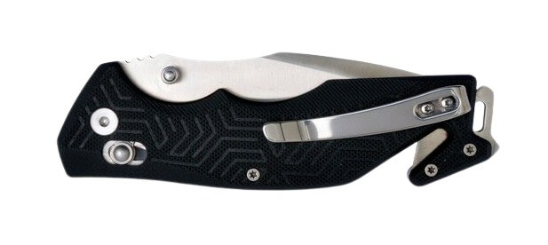 Ruko Knives RUK0188BK-CS Rescue 3.50" Folding 420A Steel Blade GFN/SS Handle Clamshell Pkg - Image 2