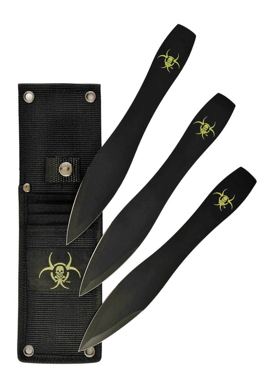 Ruko Knives TK06A3B Throwing Knives Three Fixed 9″ Spear Point Plain Double Edge Black 420 Stainless Steel Blades Ruko Knives TK06A3B Throwing Knives Three Fixed 9″ Spear Point Plain Double Edge Black 420 Stainless Steel Blades