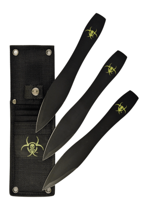 Ruko Knives TK06A3B-CS Throwing Knives Three Fixed 9ā³ Spear Point Plain Double Edge Black 420 Stainless Steel Blades Clamshell Pkg Ruko Knives TK06A3B-CS Throwing Knives Three Fixed 9ā³ Spear Point Plain Double Edge Black 420 Stainless Steel Blades Clamshell Pkg