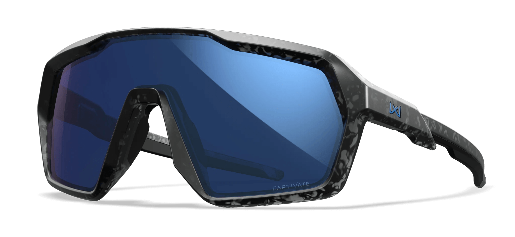 Wiley X CHCTD29 Citadel Captivate M/L Blue Mirror Lens Water-Dyed Tortoise Frame