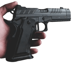 Fusion Firearms XPCOMP9BLKPTR XP Pro Comp 9mm Luger 4.60" Black Tennifer Compensated Bull Barrel Tennifer QPQ Steel Optic Ready/Ported/Serrated Slide Black Steel Frame w/Beavertail & Picatinny Rail Black Aluminum Grip RMR Footprint