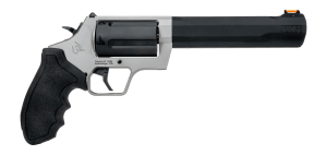 Taurus 2-JUDGE65 Judge 45 Long Colt/410 Gauge 5 Shot 6.50" Stainless Steel Barrel & Frame Black Stainless Steel Cylinder Black Rubber Grip Transfer Bar Safety