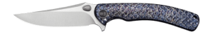 Civivi Knives WE25061B-3 3.58" Folding Plain Satin M390 Steel Blade  Flamed Handle