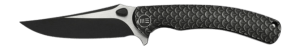 Civivi Knives WE25061B-5 3.58" Folding Plain Black Stonewashed M390 Steel Blade  Black Handle