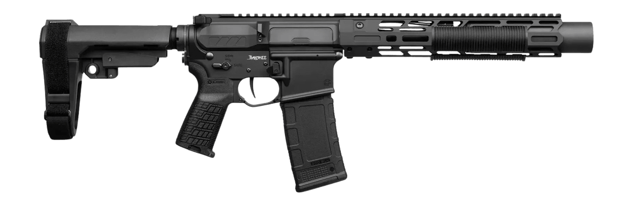 CMMG 30A0ED0-AB Zeroed Banshee Mk4 300 Blackout 30+1 6.50" Black Nitride Threaded Barrel Black Armor Cerakote Aluminum Receiver w/Picatinny Rail M-LOK Handguard Black Polymer CMMG RipBrace CMMG Zeroed Grip Ambidextrous