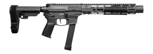 CMMG 99A6832-TNG Zeroed Banshee MkGs 9mm Luger 33+1 6.50" Black Nitride Threaded Barrel  Tungsten Cerakote Aluminum Receiver w/Picatinny Rail  M-LOK Handguard  Black Polymer CMMG RipBrace  CMMG Zeroed Grip  Ambidextrous