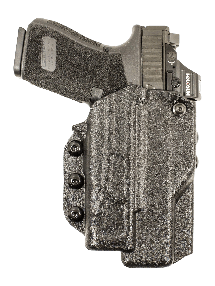 DeSantis Gunhide 218KA6VZ0 Quick Safe OWB Black Kydex Fits Glock 17/19 w/ Red Dot & TLR-7A Right Hand