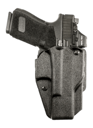DeSantis Gunhide 221KA1LZ0 Quick Trax OWB Black Kydex Fits Glock 17/19 w/ Red Dot & TLR-7A Right Hand