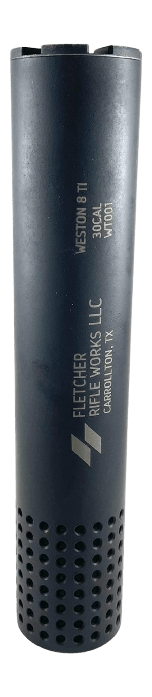 Fletcher Rifle Works WESTON8BLK Weston-8 30Cal 1.62″ Black Stainless Steel 1.375″x24