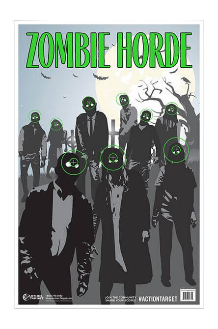 Action Target GS-ZOMHORDE-100 Zombie Horde Hanging Heavy Paper 23"x35" Black/Gray 100/Box - Image 2