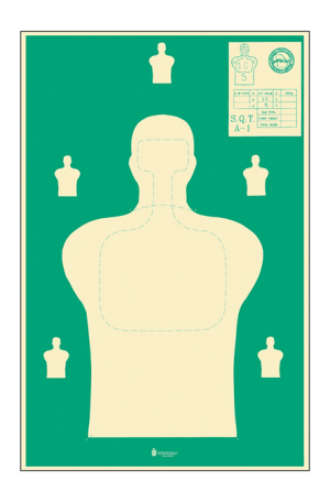 Action Target SQTA-1-100 Georgia Public Safety Training Center Hanging Heavy Paper 23"x35" Green/White 100/Box