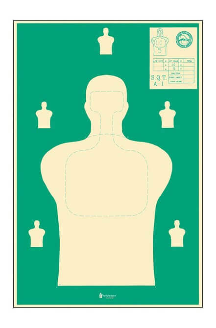 Action Target SQTA-1-100 Georgia Public Safety Training Center Hanging Heavy Paper 23"x35" Green/White 100/Box - Image 2