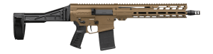 CMMG 33A380C-CT Dissent Mk3 8.6 Blackout 20+1 12.50" Black Nitride Threaded Barrel  Coyote Tan Cerakote Aluminum Receiver w/Picatinny Rail  M-LOK Handguard  Black Polymer SB Tactical Folding Brace  CMMG Zeroed Grip  Ambidextrous