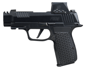 Sig Sauer  P365 AXG LUXE w/Optic Micro-Compact 380 ACP 12+1 3.10" Black Barrel  Black Pearlescent Cerakote Stainless Steel Integrated Compensator/Optic Ready/Serrated Slide  Black Frame w/Picatinny Rail  Black Custom LOK Grip  Sig ROMEO-X SIG-LOC Compact