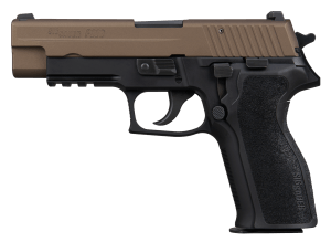 Sig Sauer E26R9BSSFBZ P226 Freedom Limited Edition Full Size 9mm Luger 15+1 4.40" Black Carbon Steel Barrel  Bronze Cerakote w/Freedom Engraving Stainless Steel Serrated Slide  Black Anodized Aluminum Frame w/Picatinny Rail  Black Polymer Grip
