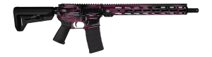 Shark Coast Tactical SCC02119ABKCH Anime-15  5.56 NATO 30+1 16" Black Nitride Threaded Barrel  Black Cherry Cerakote Aluminum Receiver w/Picatinny Rail  M-LOK Handguard  Magpul Collapsible Black Polymer Stock  Magpul MOE Grip