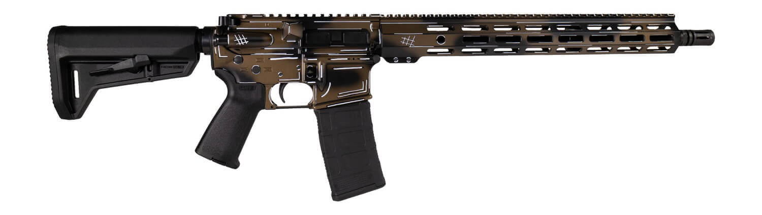 Shark Coast Tactical SCC101969ABRZ Anime-15 5.56 NATO 30+1 16" Black Nitride Threaded Barrel Bronze Cerakote Aluminum Receiver w/Picatinny Rail M-LOK Handguard Magpul Collapsible Black Polymer Stock Magpul MOE Grip - Image 2