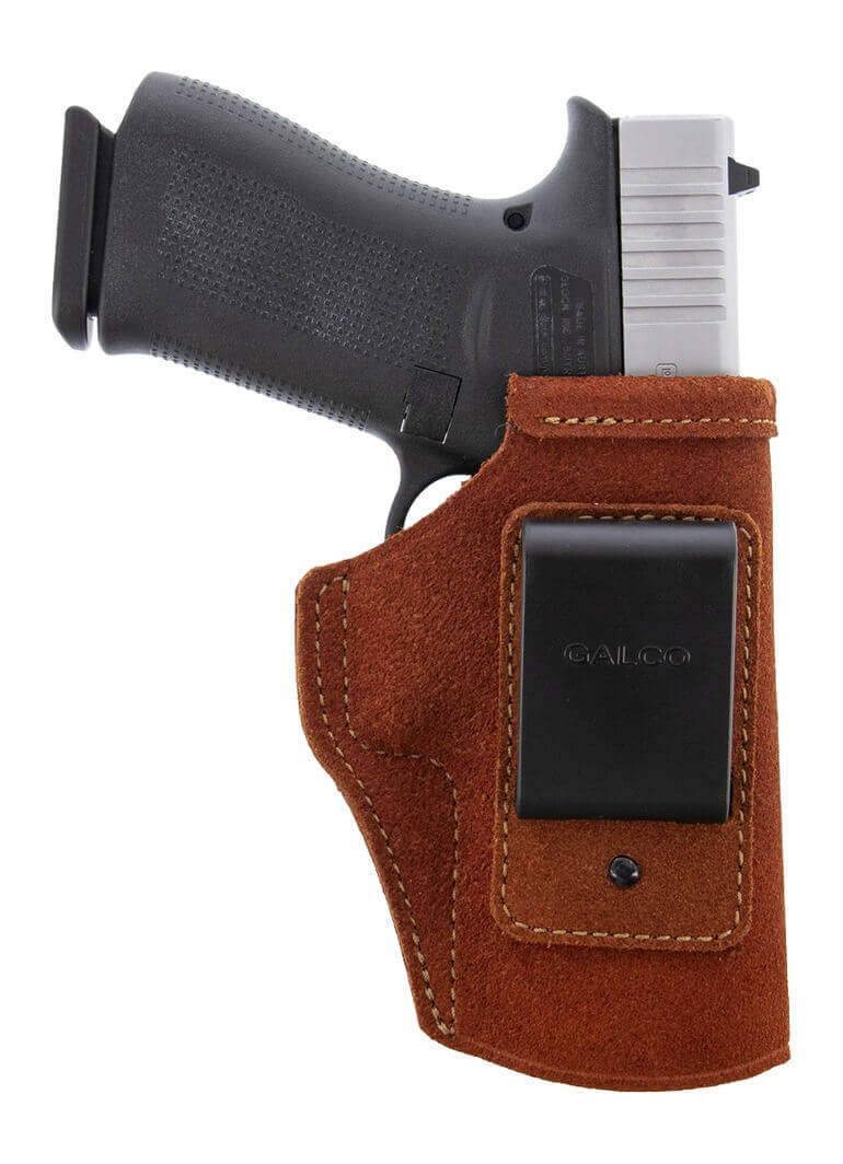 Galco Stow-N-Go Optic Ready IWB Natural Steerhide Fits Glock 43 Belt Loop Mount Right Hand - Image 2
