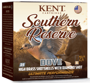 Kent Cartridge K20SR287.5 Southern Reserve Dove 20Gauge 2.75" 1oz 7.5Shot 25 Per Box/10 Case