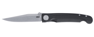 CRKT 4220 Fidus 3.22" Folding Plain Stonewashed 12C27 Sandvik SS Blade Black Textured GRN Handle